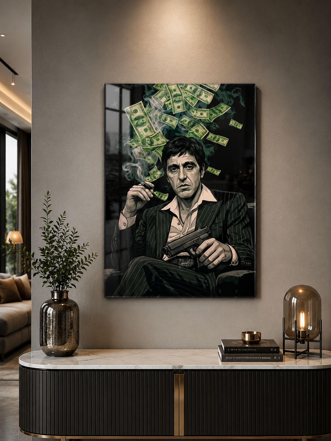 Money Smoke Metal Print