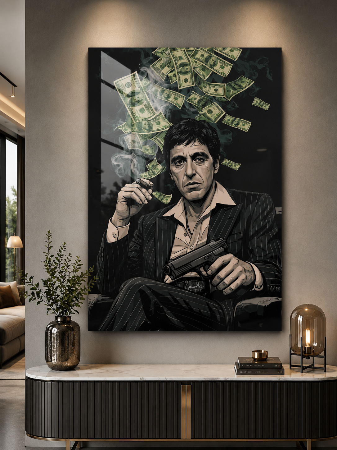 Money Smoke Metal Print