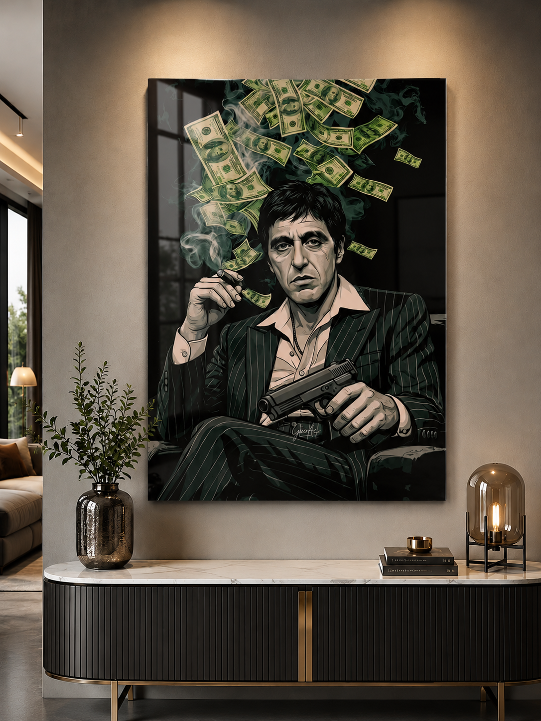Money Smoke Metal Print