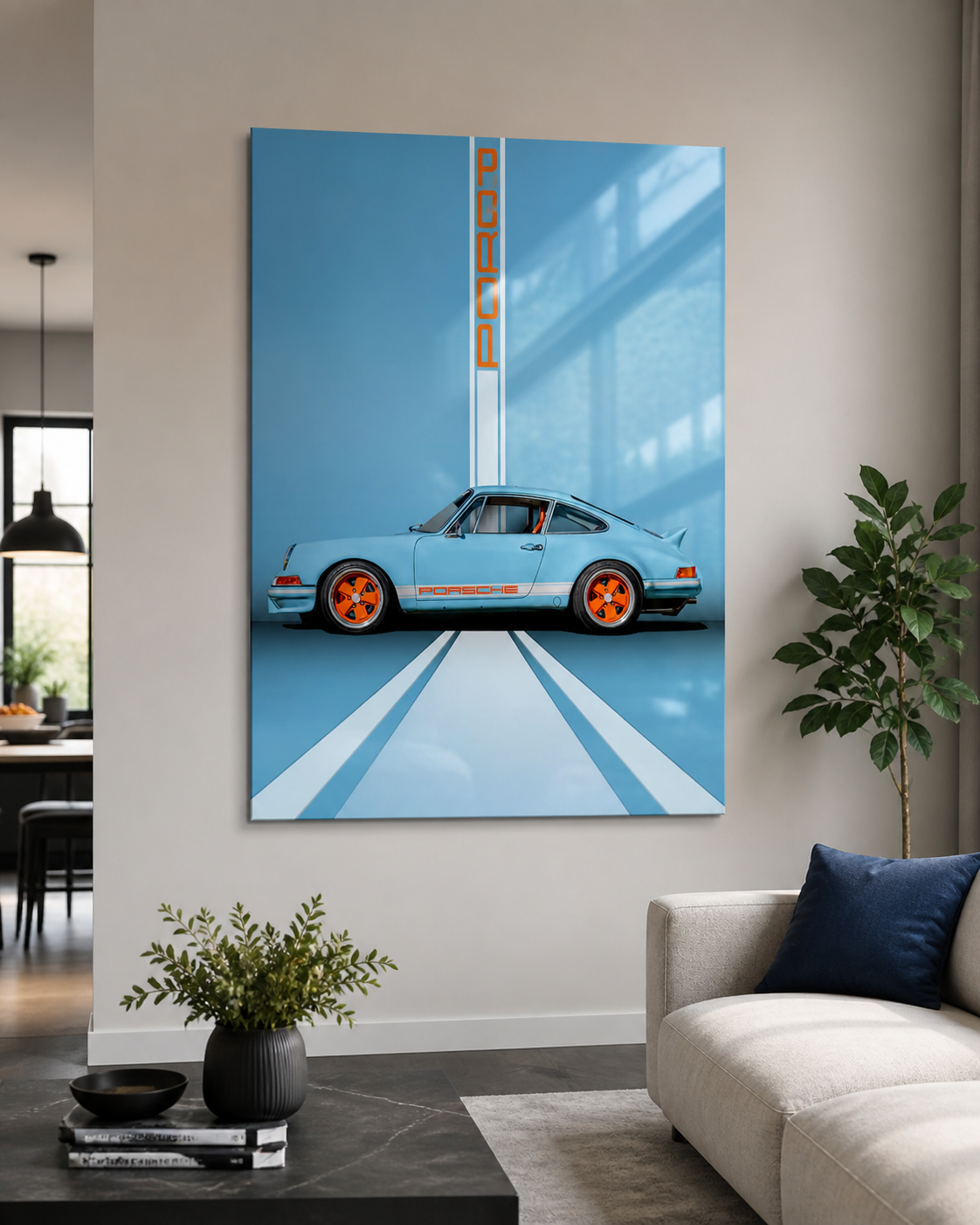 Blue Porsche Classic